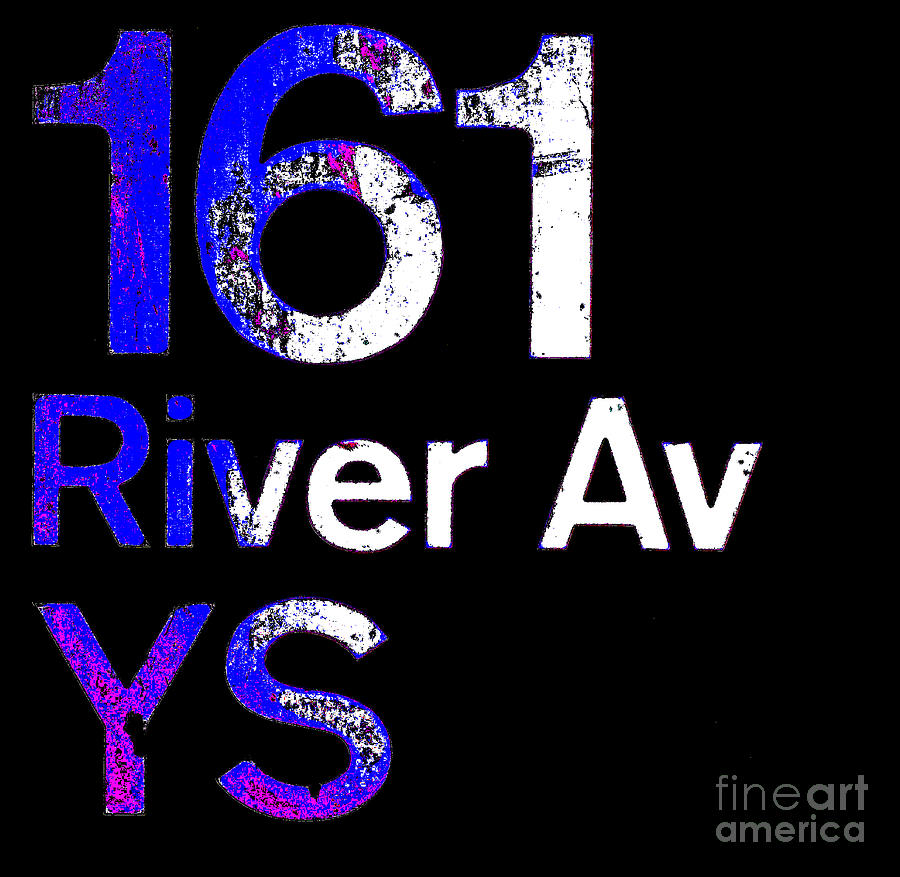 161 River Avenue Bronx NY Yankee Stadium Subway Stop Sign Digital Art by Peter Ogden