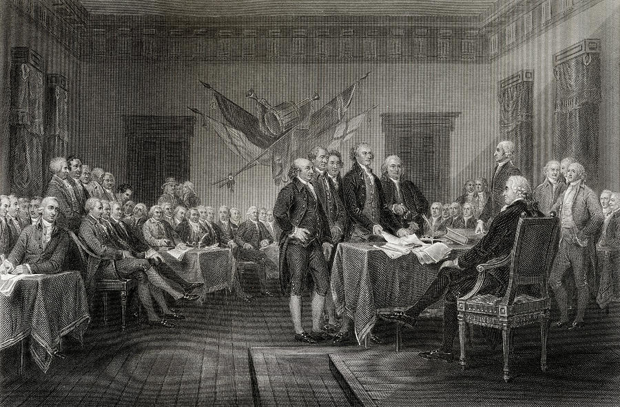 The Declaration of Independence July 1776 Drawing by Ken Welsh - Fine ...