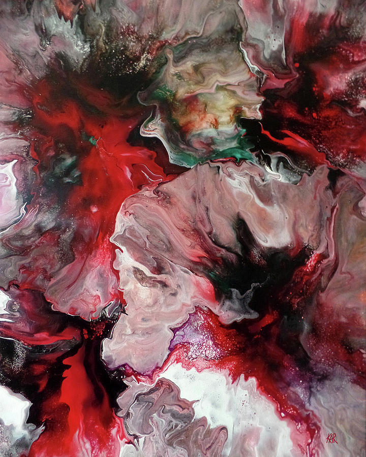 Floral Painting - 16x20DP5 by Art by Kar Floral Painting - 16x20DP5 by Art by Kar