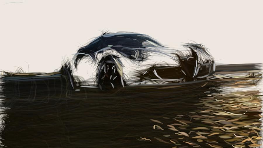 Alfa Romeo 4C Drawing #18 Digital Art by CarsToon Concept