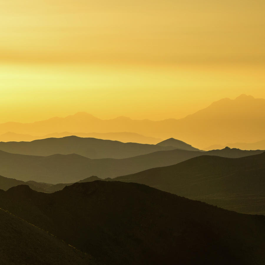 Beautiful Sunrise Over Mountain Layers Over Death Valley Nationa #17 Photograph by Alex Grichenko