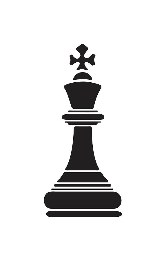 Set black sketch chess pieces from pawn to king Vector Image
