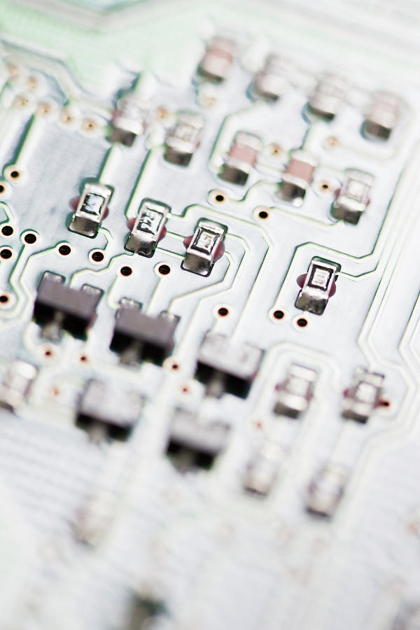 Close-up Of A Circuit Board #17 Photograph by Nicholas Rigg