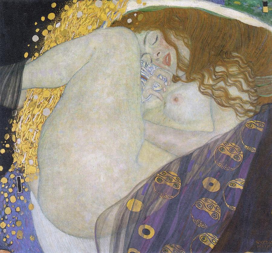 Danae Painting by Gustav Klimt