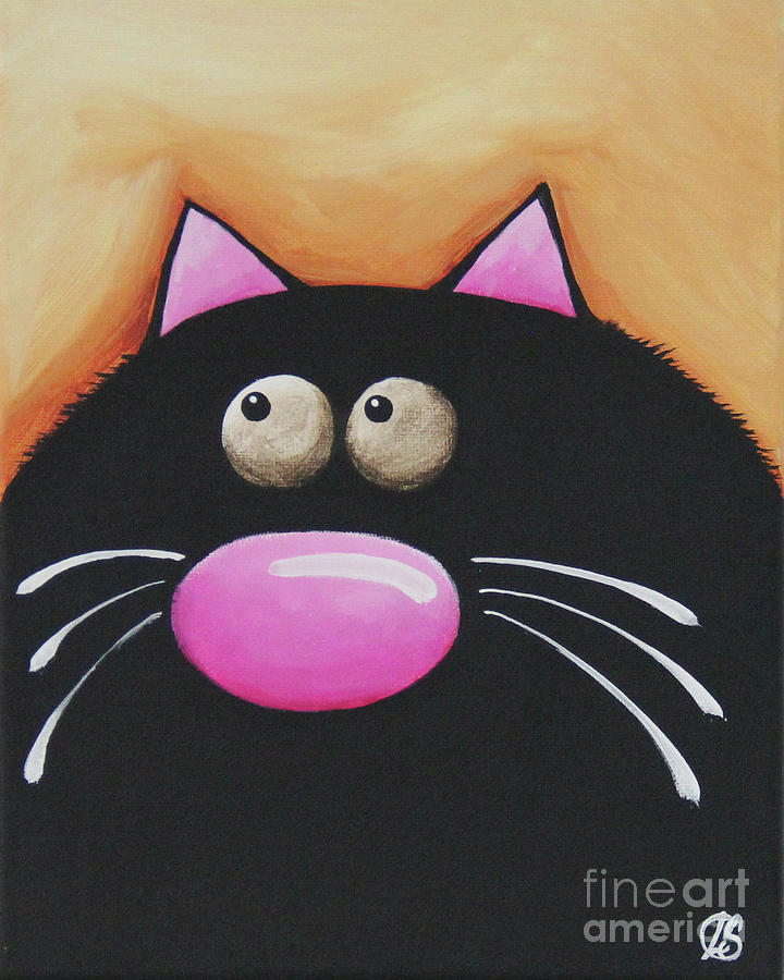 Fat Cat #14 Painting by Lucia Stewart