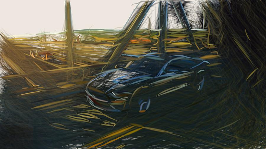 Ford Mustang GT Drawing #18 Digital Art by CarsToon Concept