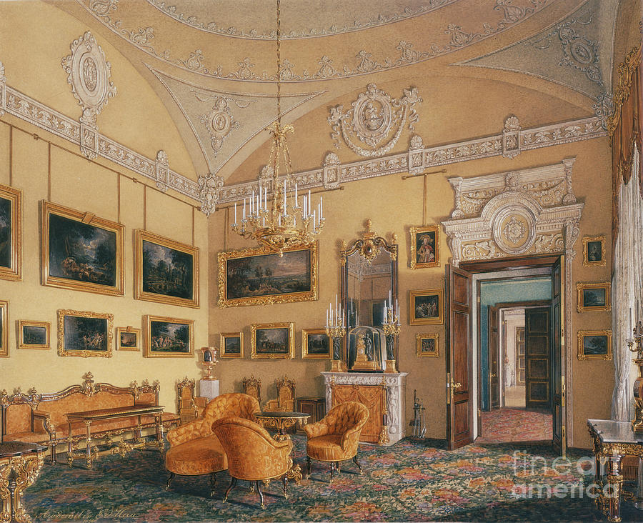 Interiors Of The Winter Palace #17 Drawing by Heritage Images