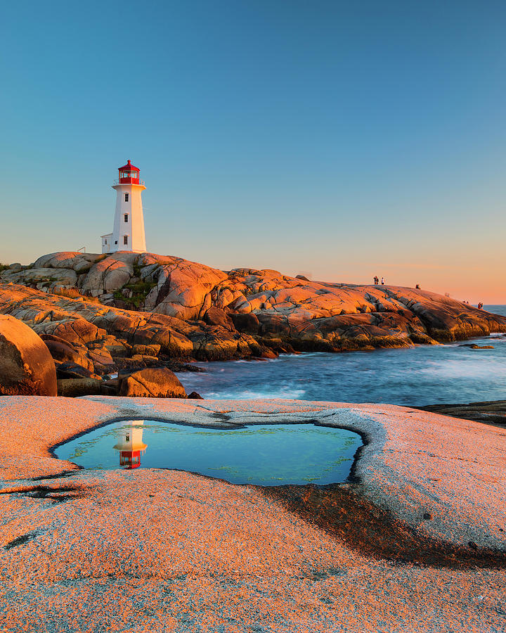 Sunset Digital Art - Lighthouse, Peggys Cove, Canada #17 by Pietro Canali