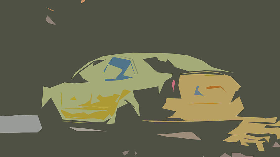 Skoda Octavia RS Abstract Design #17 Digital Art by CarsToon Concept