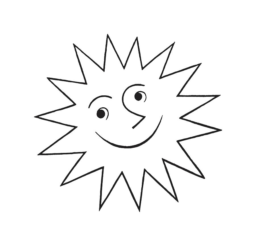 Smiling Sun Drawing by CSA Images - Fine Art America