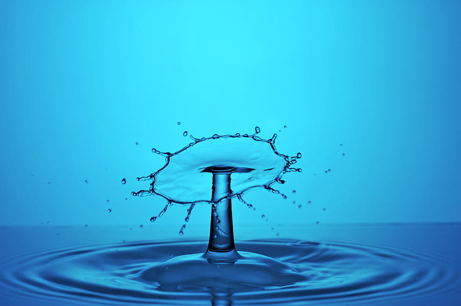Colliding Photograph - Splashing Water Droplet #17 by Sami Sarkis