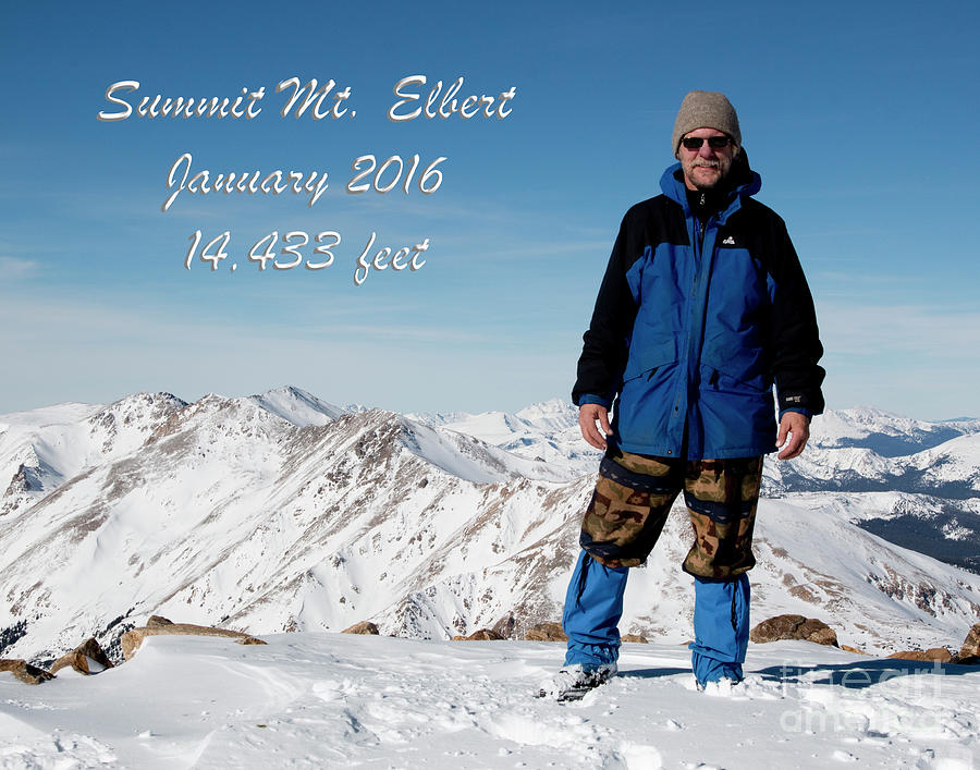 Summit of Mount Elbert Colorado in Winter #17 Photograph by Steven Krull