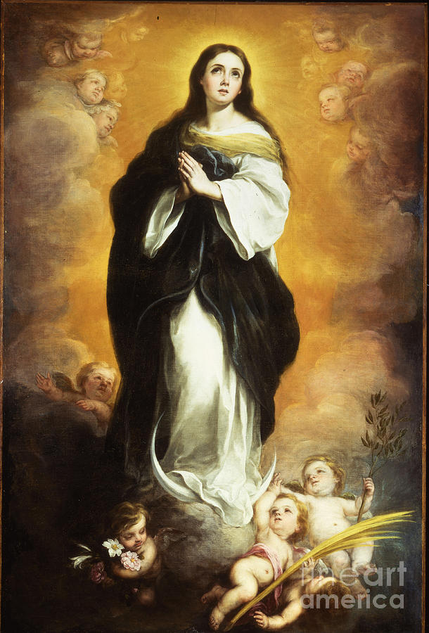 The Immaculate Conception Painting By Bartolome Esteban Murillo - Pixels