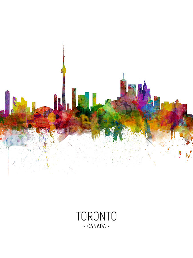 Toronto Canada Skyline #17 Digital Art by Michael Tompsett