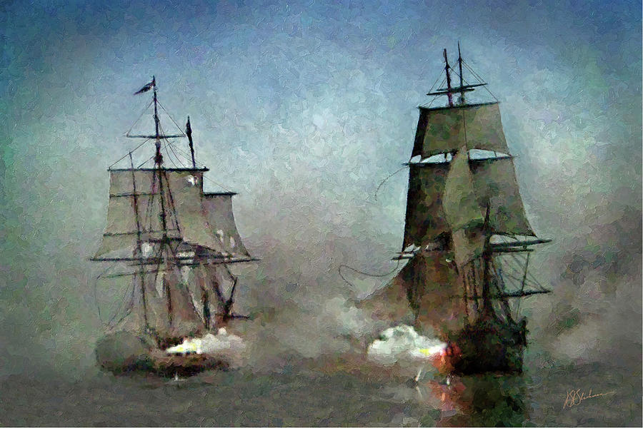 Battle At Sea Digital Art By Barry Blackman Pixels