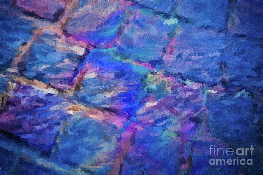 171 Abstract digital oil painting on canvas full of texture and brig Digital Art by Amy Cicconi