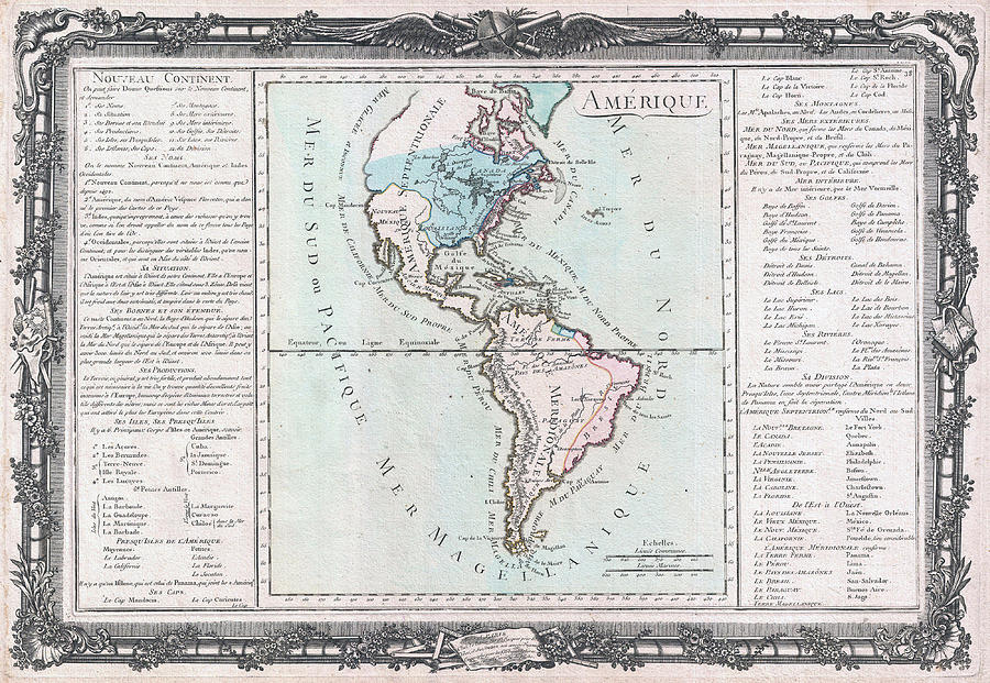 Old Map Of The Americas 1760 Photograph by Dusty Maps