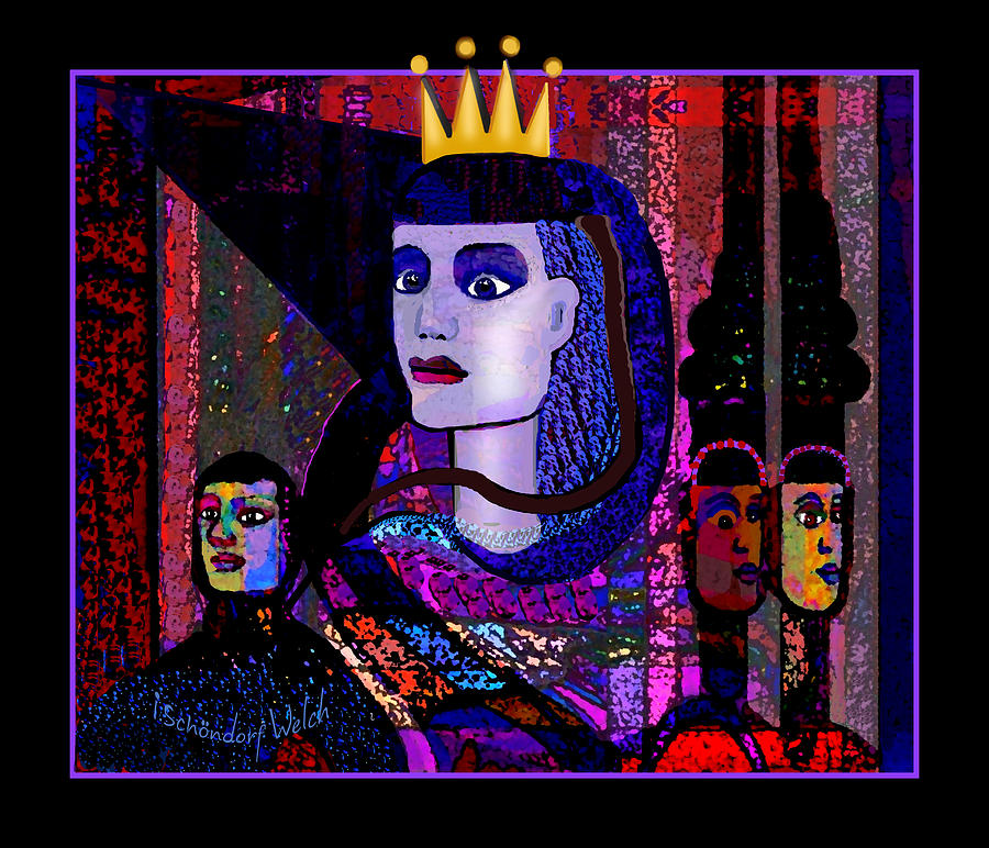 1792 Dark Queen in a strange Land  2017 V Digital Art by Irmgard Schoendorf Welch
