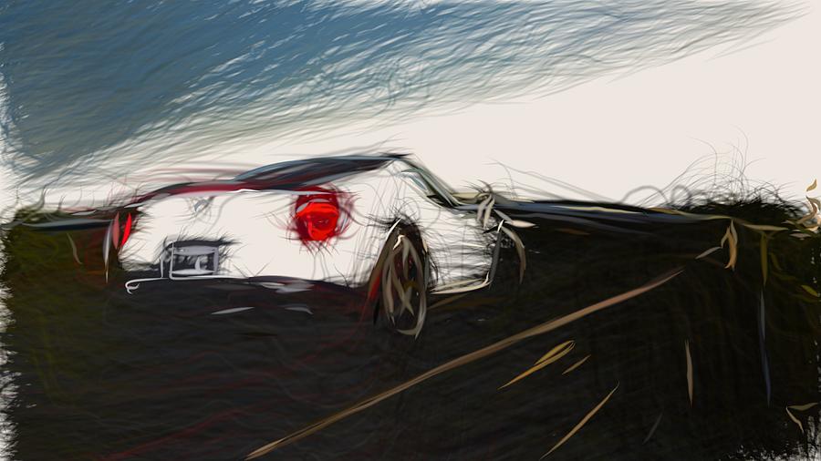 Alfa Romeo 4C Drawing #19 Digital Art by CarsToon Concept