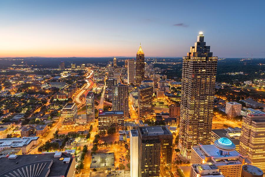 Atlanta, Georgia, Usa Downtown Skyline Photograph by Sean Pavone - Fine ...