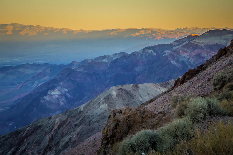 Beautiful Sunrise Over Mountain Layers Over Death Valley Nationa #18 Photograph by Alex Grichenko