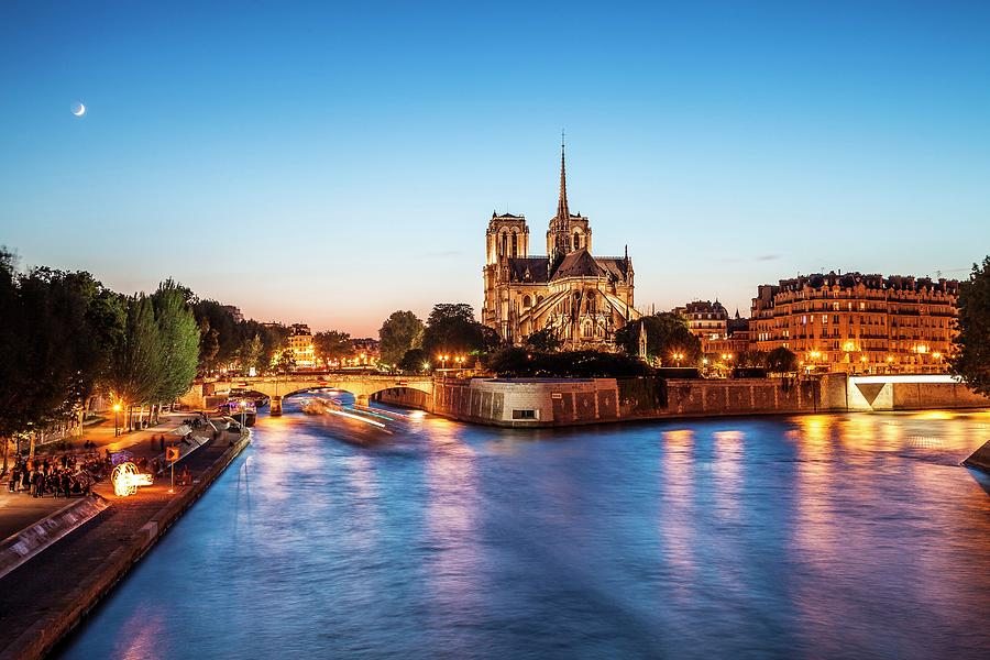 City Of Paris Along The Seine River #18 Digital Art by Antonino Bartuccio