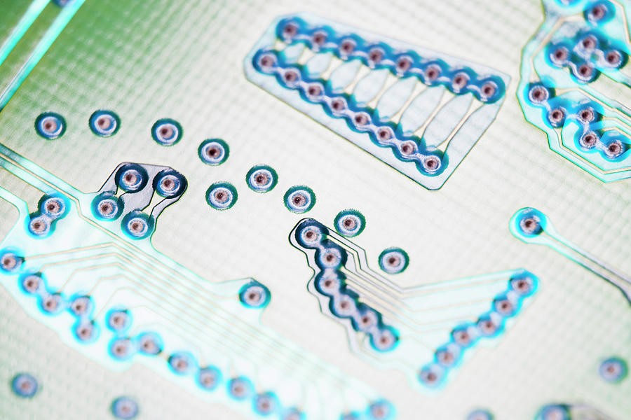 Close-up Of A Circuit Board Photograph by Nicholas Rigg