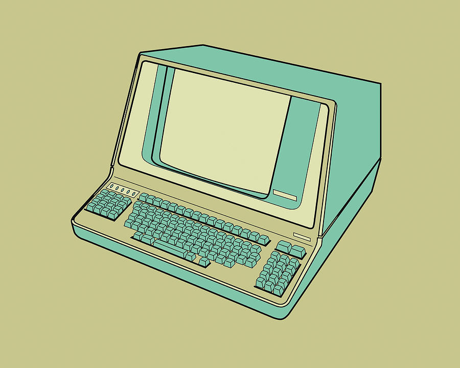 Vintage Drawing - Computer #18 by CSA Images