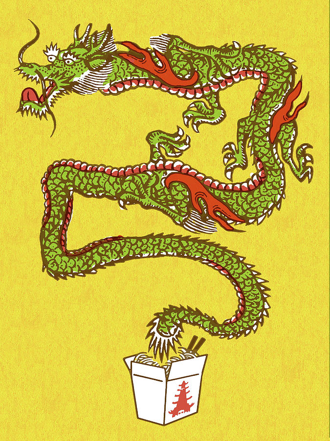 Dragon Drawing - Dragon #18 by CSA Images