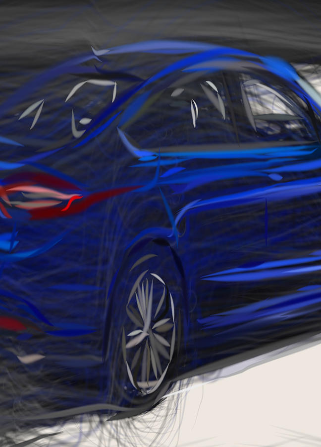 Ford Fusion Drawing Digital Art by CarsToon Concept - Fine Art America