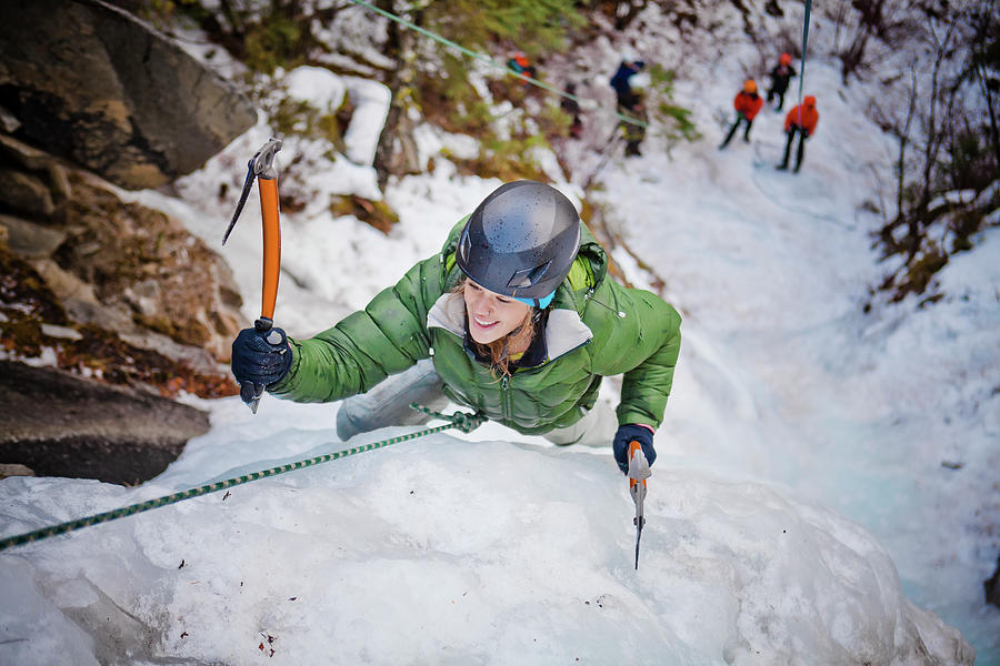 Ice Climbing #18 Photograph by Christopher Kimmel