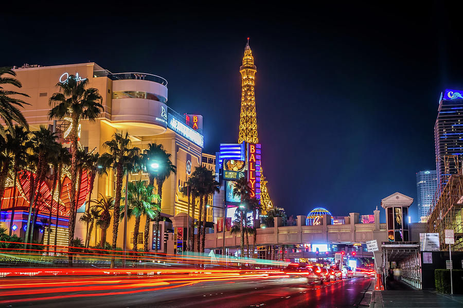 Las Vegas Nevada Evening City Lights And Street Views  #18 Photograph by Alex Grichenko