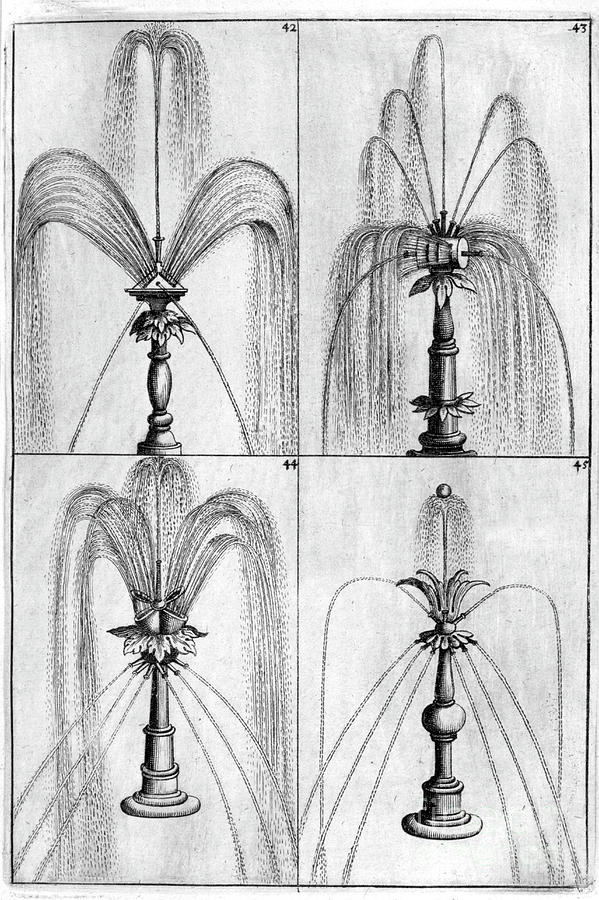 Ornamental Fountain Design, 1664 #18 Drawing by Print Collector