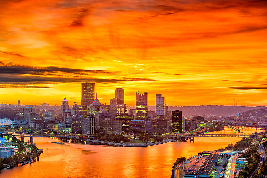 Pittsburgh Photograph - Pittsburgh, Pennsylvania, Usa Skyline #18 by Sean Pavone