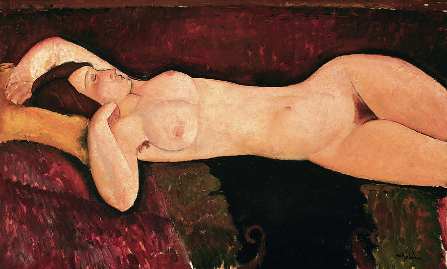 Amedeo Modigliani Painting - Reclining Nude #18 by Amedeo Modigliani