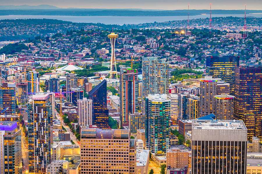 Seattle Photograph - Seattle, Washington, Usa Downtown #18 by Sean Pavone