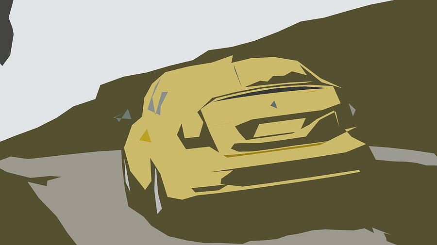Skoda Octavia RS Abstract Design #18 Digital Art by CarsToon Concept
