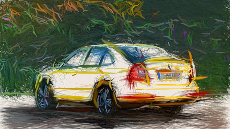 Skoda Octavia RS Draw #18 Digital Art by CarsToon Concept