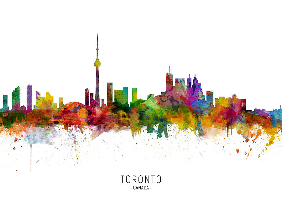 Toronto Canada Skyline #18 Digital Art by Michael Tompsett