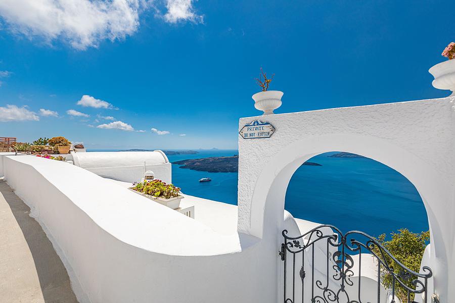 White Architecture On Santorini Island Photograph by Levente Bodo ...