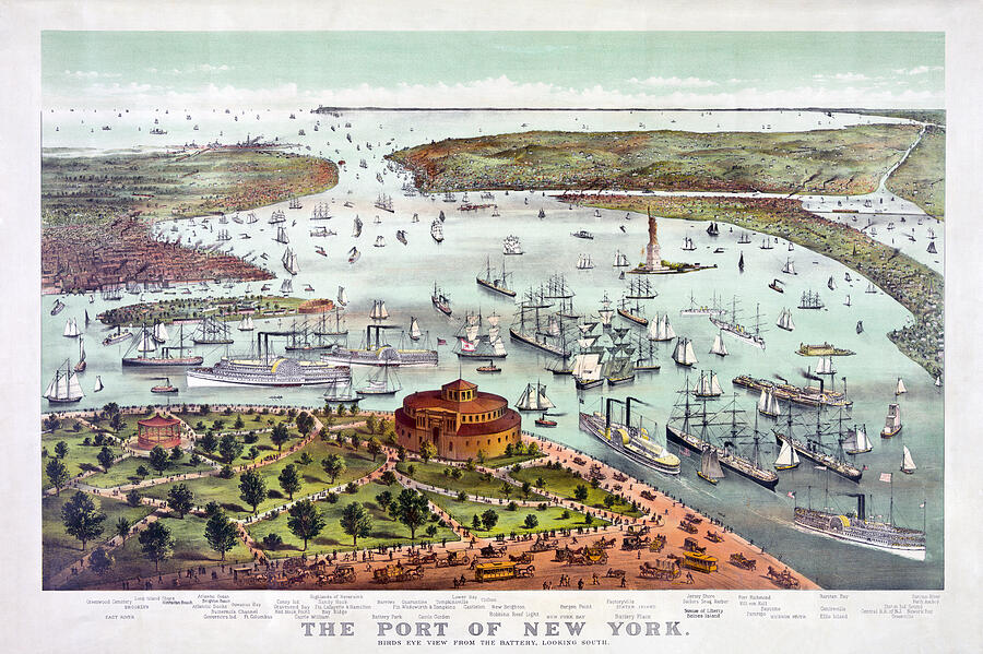 1800s Port of New York Photograph by Paul W Faust - Impressions of Light