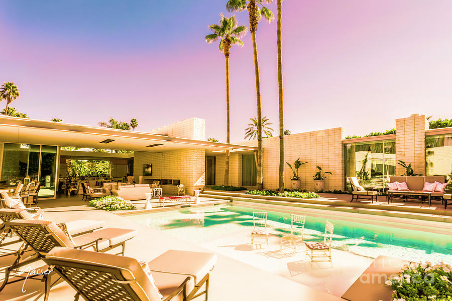 1809 Opulent Luxe Mid-Century Modern Palm Springs Architecture Photograph by Amyn Nasser