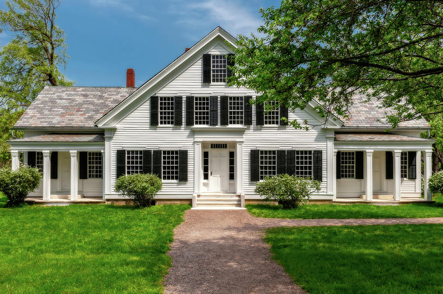 1832 Greek Revival Style New England House   -   1832negreekrevivalstylehome185678 Photograph by Frank J Benz