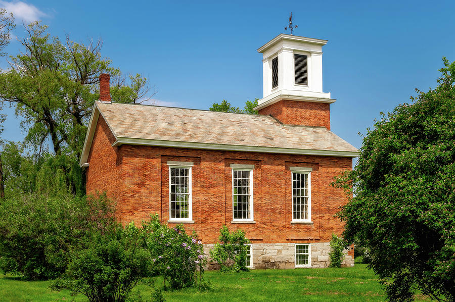 1840 Brick New England Meeting House  -  1840newenglandmeetinghouse185650 Photograph by Frank J Benz