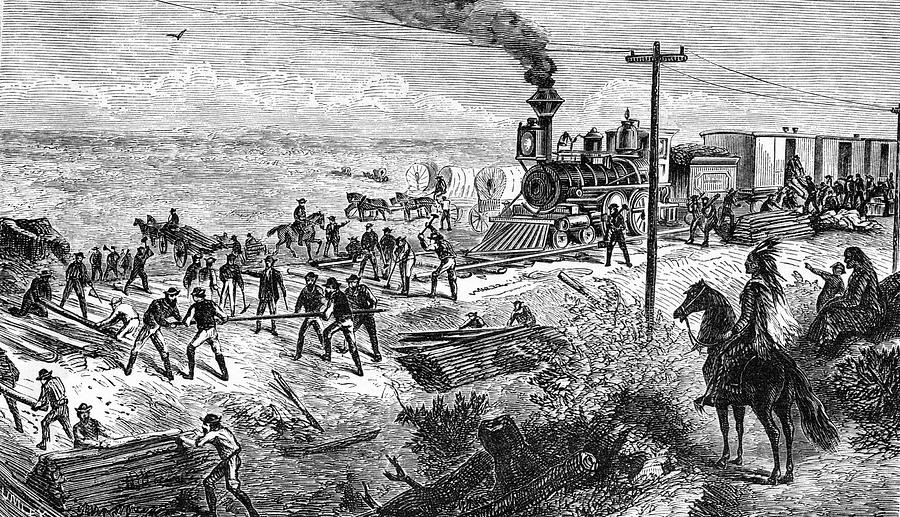 1860s Illustration Workers Laying Track Photograph by Vintage Images 1860s Illustration Workers Laying Track Photograph by Vintage Images