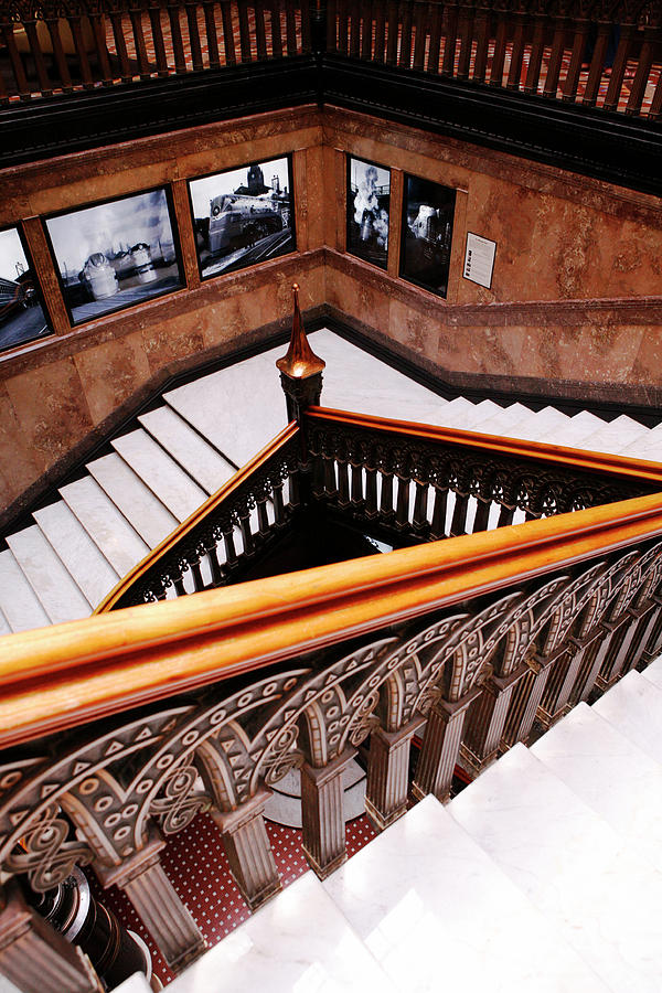 1870 Marble And Bronze Staircase Photograph by Marilyn Hunt