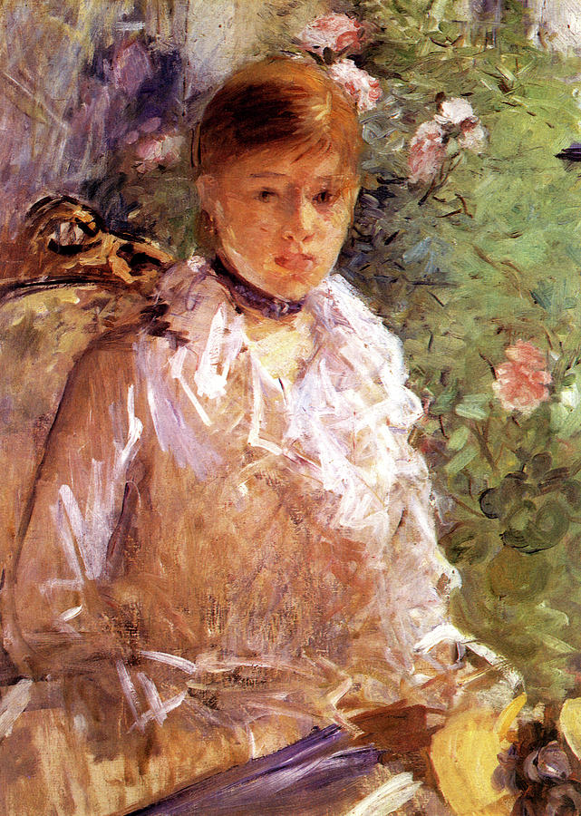 1878 Jeune Fille pres d'une Fenetr Painting by Berthe Morisot | Fine ...