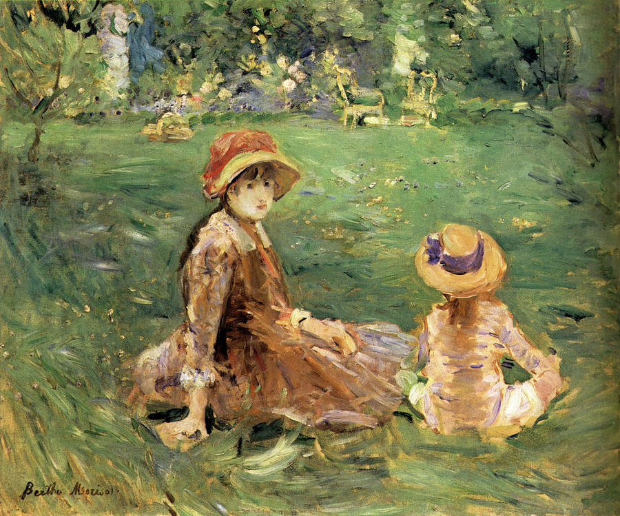 1884 In the Gardens of Maurecourt Painting by Berthe Morisot - Fine Art ...