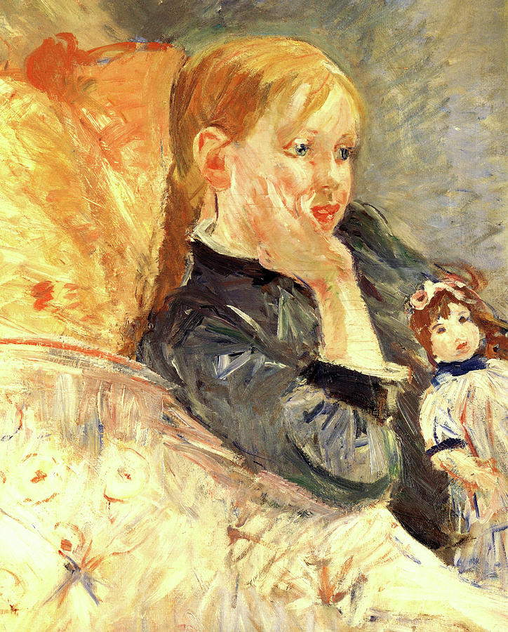 1886 Berthe Morisot Fillette A La Poupee Painting By Berthe Morisot 