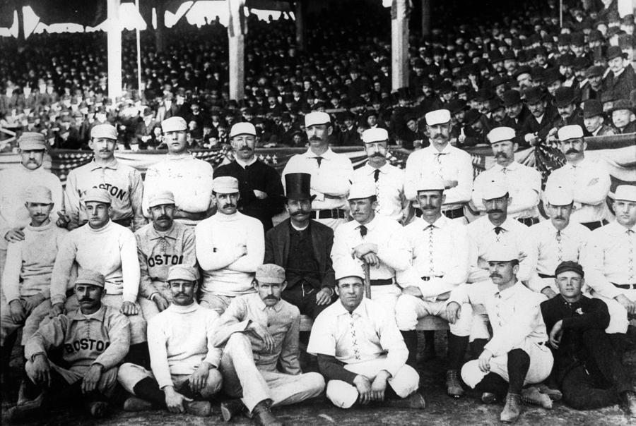 Baseball Photograph - 1886 New York Boston Opening Day by Transcendental Graphics